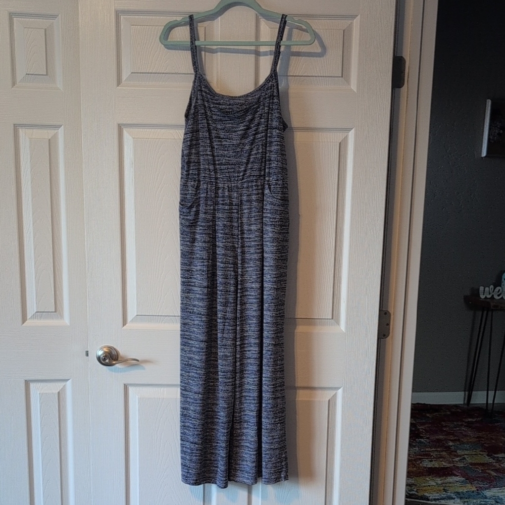 LuLaRoe Blue and White Casual Jumpsuit